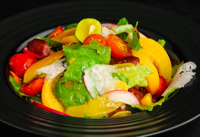 Fresh garden salad with vegetables