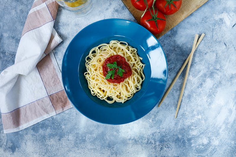 Spaghetti with marinara meat sauce