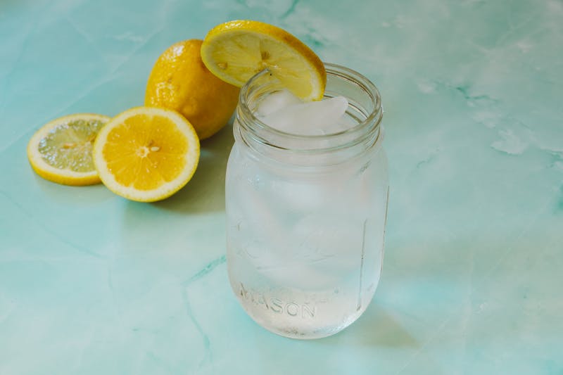 Fresh lemonade in a glass